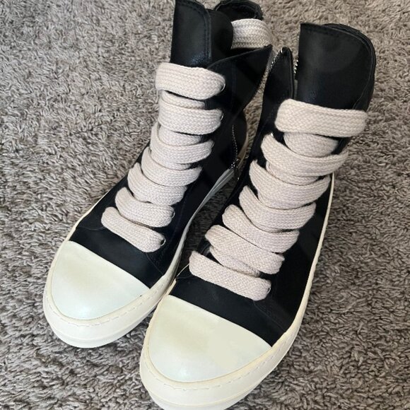 Rick Owens Black Porterville Jumbo Laced High - Picture 2 of 11